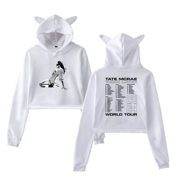 Tate McRae Think Later World Tour Cropped Hoodie #3 - Image 3